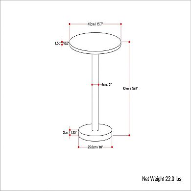 Simpli Home Evans Marble Top End Table