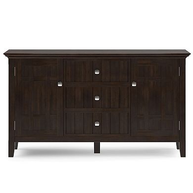 Simpli Home Bedford 3 Drawer Sideboard Buffet Table
