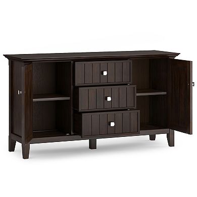 Simpli Home Bedford 3 Drawer Sideboard Buffet Table