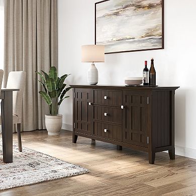Simpli Home Bedford 3 Drawer Sideboard Buffet Table