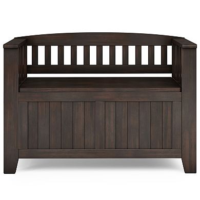 Simpli Home Acadian Small Entryway Storage Bench