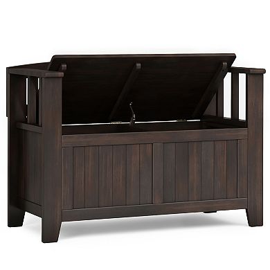 Simpli Home Acadian Small Entryway Storage Bench