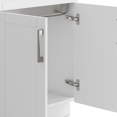 Simpli Home Hennessy Deluxe Stainless Steel Sink & Laundry Cabinet
