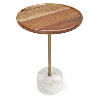 Simpli Home Becker Round Side Table