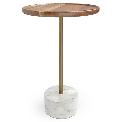 Simpli Home Becker Round Side Table