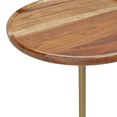 Simpli Home Becker Round Side Table