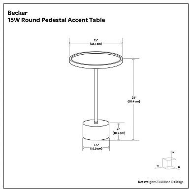 Simpli Home Becker Round Side Table