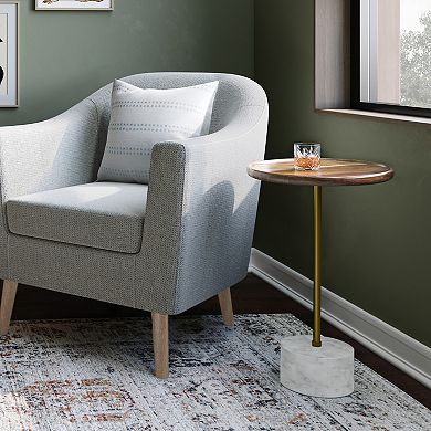 Simpli Home Becker Round Side Table