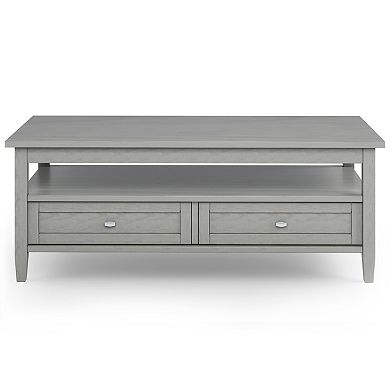 Simpli Home Warm Shaker Wood Coffee Table