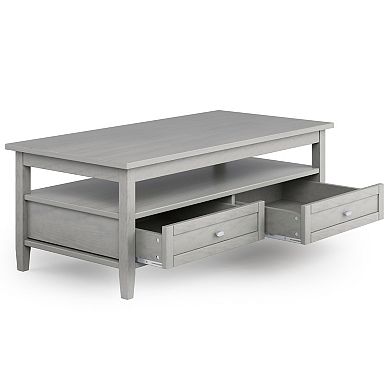 Simpli Home Warm Shaker Wood Coffee Table
