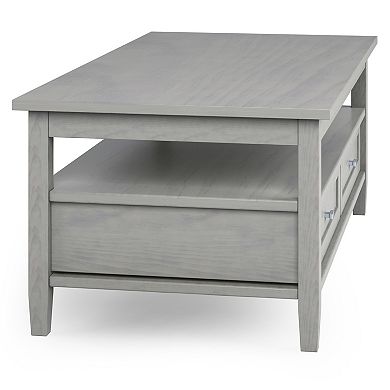 Simpli Home Warm Shaker Wood Coffee Table