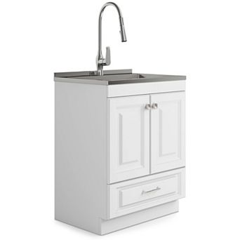 Simpli Home Lawrence 28 in Laundry Cabinet