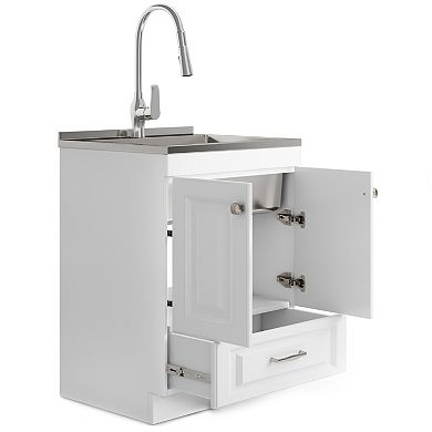 Simpli Home Lawrence 28-in. Laundry Cabinet