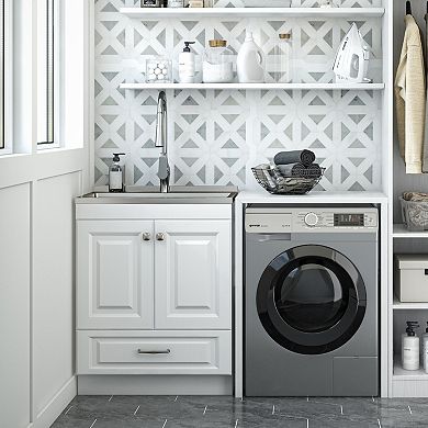 Simpli Home Lawrence 28-in. Laundry Cabinet