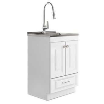 Simpli Home Lawrence 24 in Laundry Cabinet