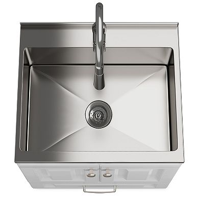 Simpli Home Lawrence 24-in. Laundry Cabinet