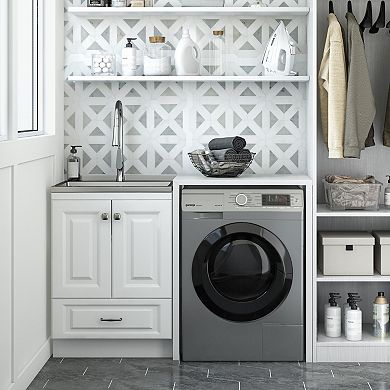 Simpli Home Lawrence 24-in. Laundry Cabinet