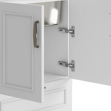 Simpli Home Cardinal Stainless Steel Sink & Laundry Cabinet