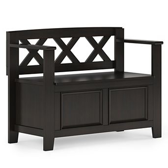 Simpli Home Amherst Small Entryway Storage Bench