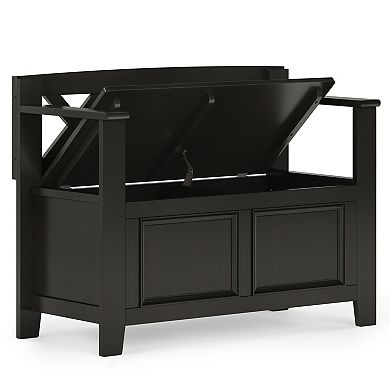 Simpli Home Amherst Small Entryway Storage Bench