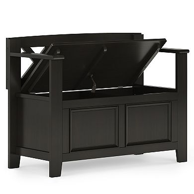 Simpli Home Amherst Small Entryway Storage Bench