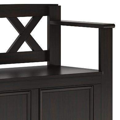 Simpli Home Amherst Small Entryway Storage Bench