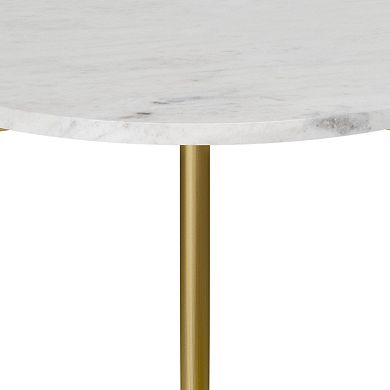 Simpli Home Wagner Marble Top End Table