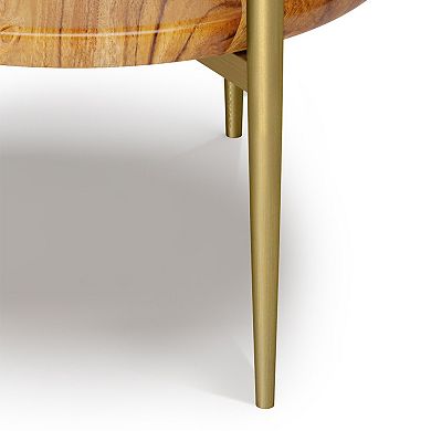 Simpli Home Wagner Marble Top End Table