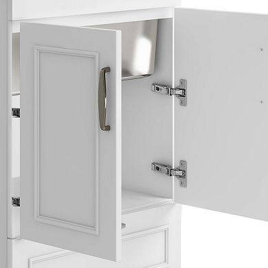 Simpli Home Cardinal 24-in. Laundry Cabinet with Faucet and Stainless Steel Sink