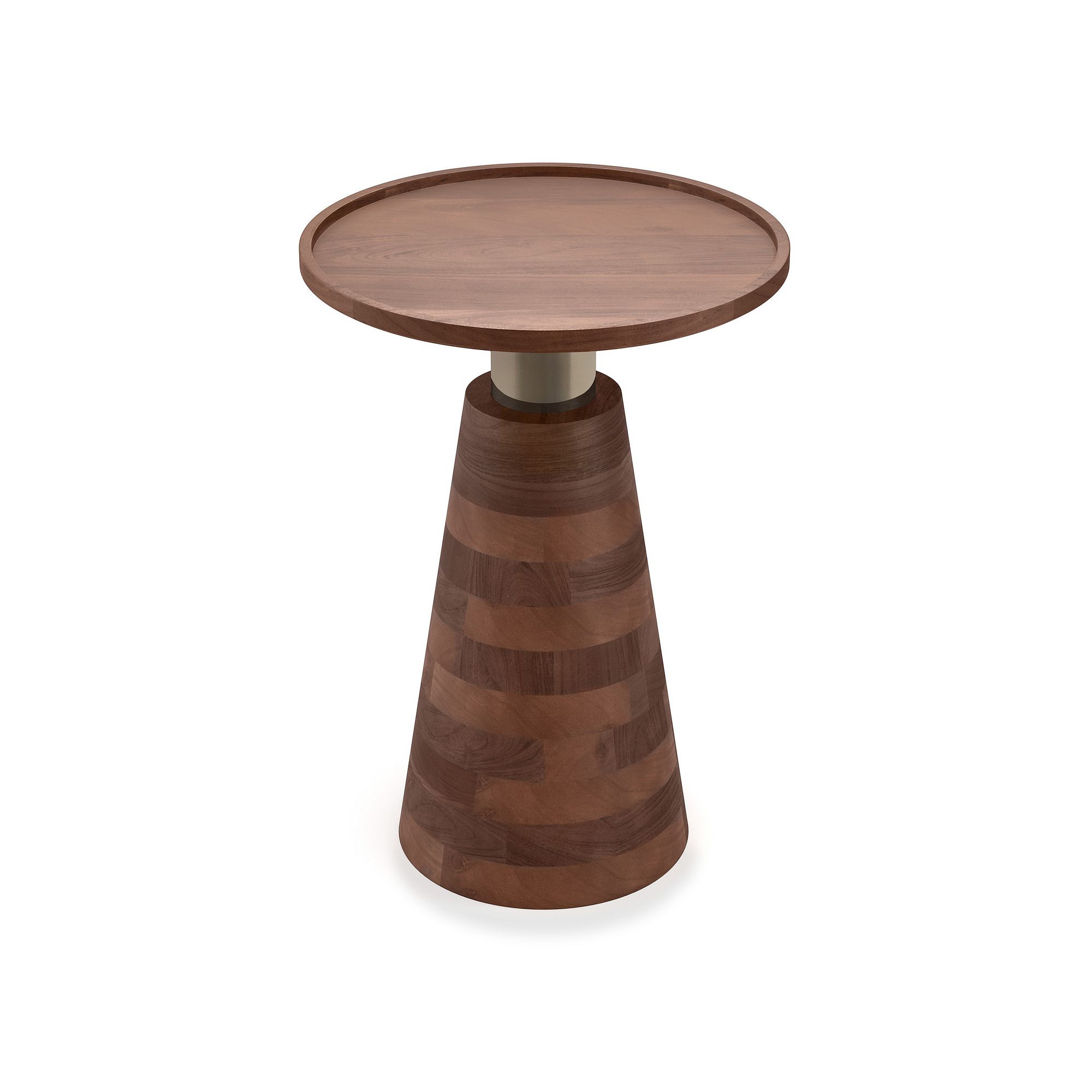 Simpli Home Kramer Solid Acacia Wood Side Table in Cognac, Red