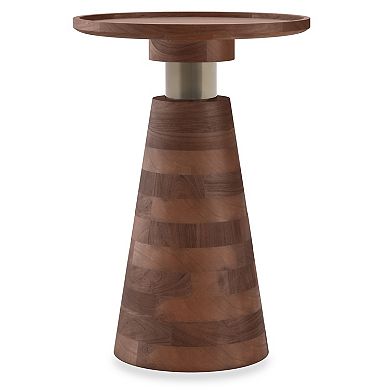 Simpli Home Kramer Solid Acacia Wood Side Table in Cognac