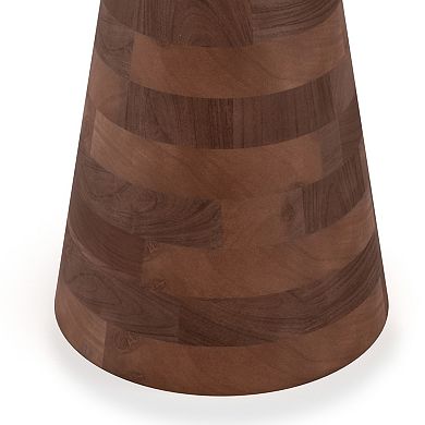 Simpli Home Kramer Solid Acacia Wood Side Table in Cognac