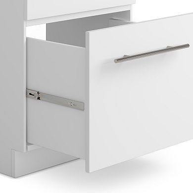 Simpli Home Metro 24-in. Laundry Cabinet with Faucet and Stainless Steel Sink