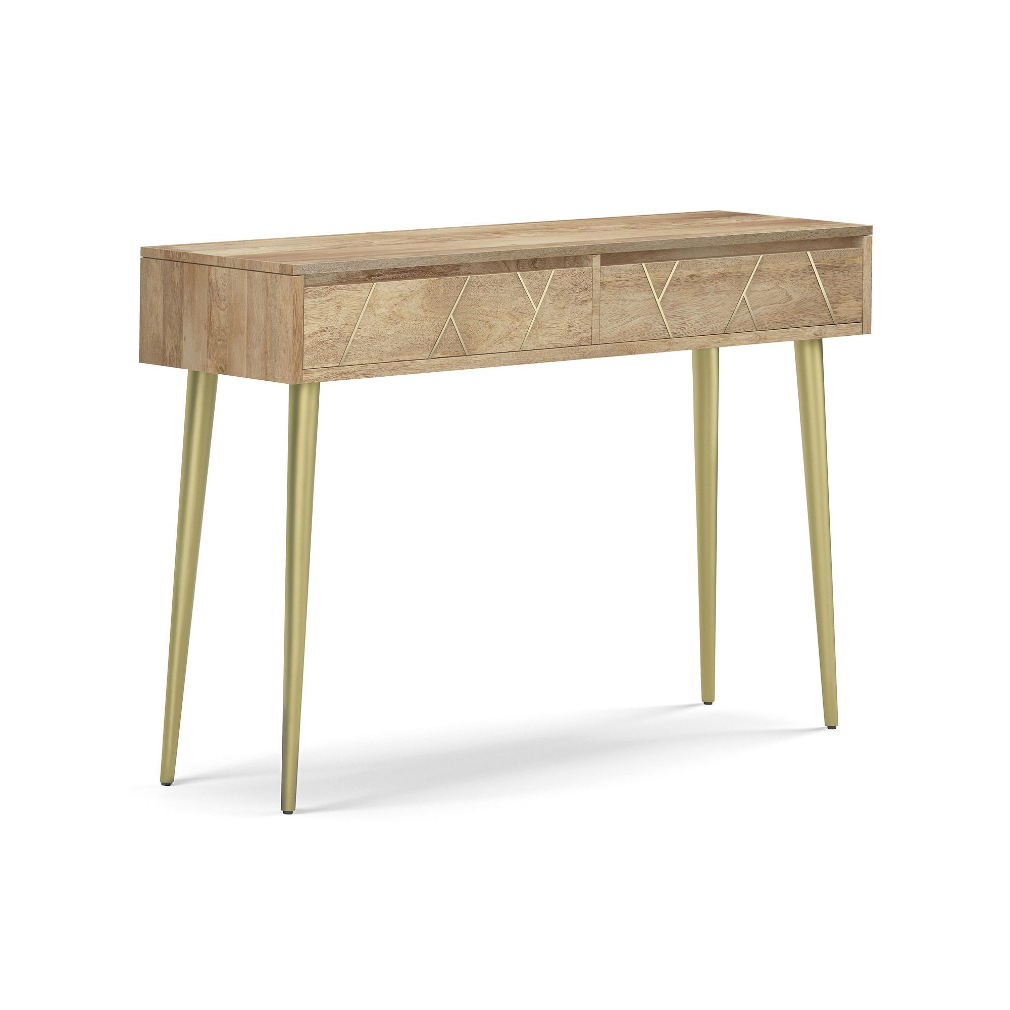 Simpli Home Jager Solid Mango Wood Console Table, Natural