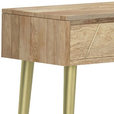 Simpli Home Jager Solid Mango Wood Console Table