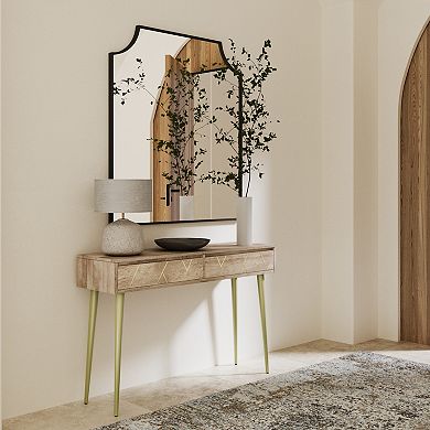 Simpli Home Jager Solid Mango Wood Console Table