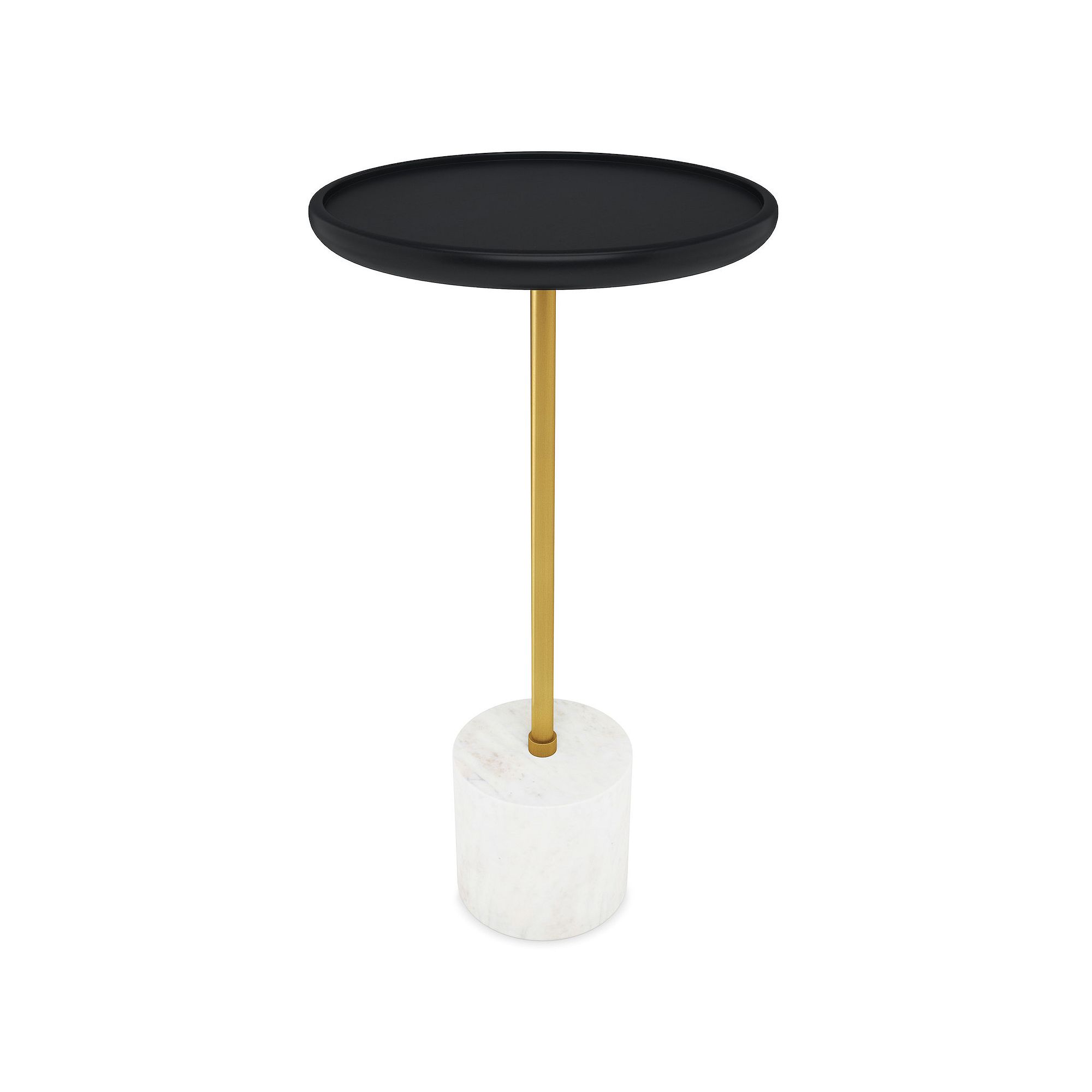 Simpli Home Turner Black Solid Mango Wood Side Table