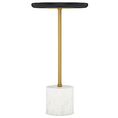 Simpli Home Turner Black Solid Mango Wood Side Table
