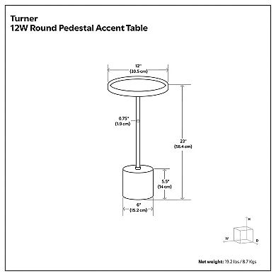 Simpli Home Turner Black Solid Mango Wood Side Table