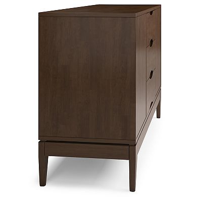 Simpli Home Harper Walnut Solid Hardwood Sideboard Buffet