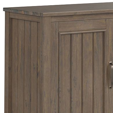Simpli Home Lev Smoky Brown Solid Wood TV Media Stand