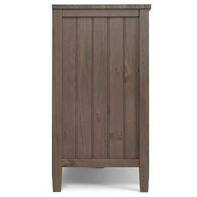 Simpli Home Lev Smoky Brown Solid Wood TV Media Stand