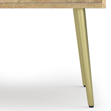 Simpli Home Jager Solid Mango Wood Side Table