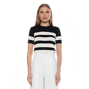 Women's ALEXIA ADMOR Pat Classic Knit Stripped Top