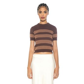 Women's ALEXIA ADMOR Pat Classic Knit Stripped Top