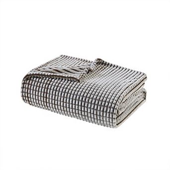 Madison Park Carved Plush Bed Blanket