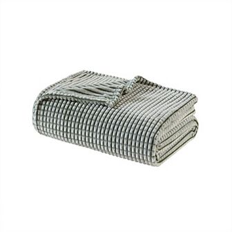 Madison Park Carved Plush Bed Blanket