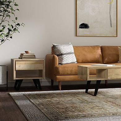 Simpli Home Lowry Solid Acacia Wood End Table