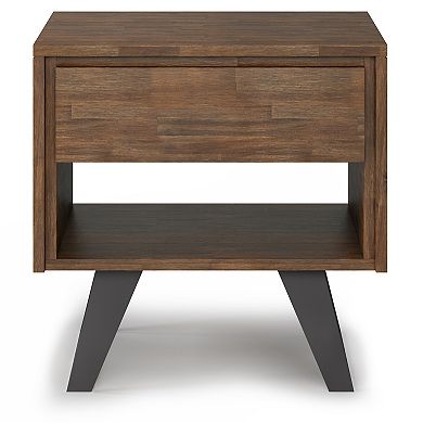 Simpli Home Lowry Solid Acacia Wood End Table