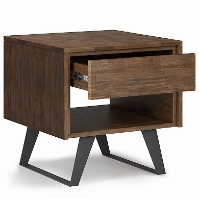 Simpli Home Lowry Solid Acacia Wood End Table
